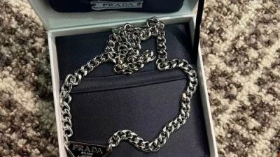 프라다 삼각로고 체인 목걸이 검수사진✔ ☆☆☆☆☆