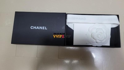 샤넬 똑딱이 카드 지갑 은장