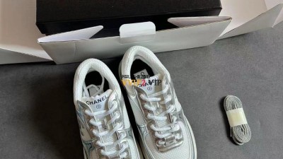 샤넬 CHANEL 스니커즈 CC로고 샤식스 실버 샤넬 운동화 G39792 검수사진 ☆☆☆☆☆