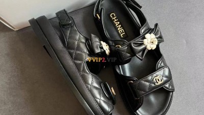 샤넬 CHANEL 퀼팅 플라워 리본 벨크로 샌들 G45330 검수사진 ☆☆☆☆☆