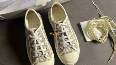 디올 DIOR 워크앤디올 플랫폼 그레이 스니커즈 오블리크 자수 로우탑 KCK385OBE SIZE 35~40 @ 굽 5cm 검수사진 ☆☆☆☆☆ #폭스샵