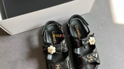 샤넬 CHANEL 퀼팅 플라워 리본 벨크로 샌들 G45330 검수사진 ☆☆☆☆☆