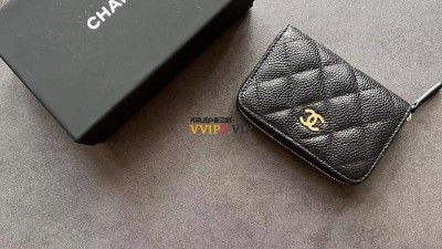 샤넬 CHANEL 클래식 지퍼돌이 동전지갑 카드지갑 블랙 캐비어 은장 AP0216 검수사진 #지존샵