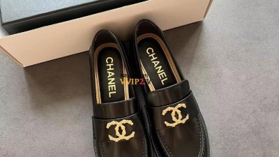 샤넬 CHANEL 24SS 로퍼 까멜리아 CC로고 모카신 블랙 골드 G45663 [사이즈] 35~40 검수사진