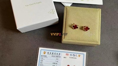 반클리프앤아펠  Van Cleef & Arpels 빈티지 알함브라 이어링 귀걸이 옐로우 골드 커넬리언 VCARD40400 검수사진 ☆☆☆☆☆ #18k다이아몬드비밀공방