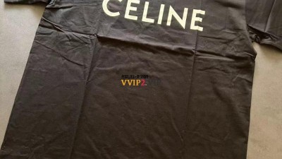 셀린느 티셔츠 CELINE 코튼 저지 루즈핏 검정 2X764671Q 38AW 검수사진