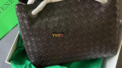 보테가베네타 BOTTEGA VENETA 안디아모 미듐 초콜릿 토트백 [사이즈] 32.5x12x24cm 검수사진 #티무역
