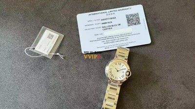 까르띠에 Cartier 발롱 블루 드 까르띠에 워치 W69010Z4 @ 28MM 스위스 쿼츠 무브먼트 검수사진 #V6공장