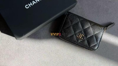샤넬 CHANEL 클래식 지퍼돌이 동전지갑 카드지갑 블랙 캐비어 금장 AP0216 검수사진 #vvip공장