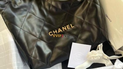 샤넬 CHANEL 22백 투투백 블랙 금장 미듐 AS3261 39x42x8cm 검수사진 #지존샵