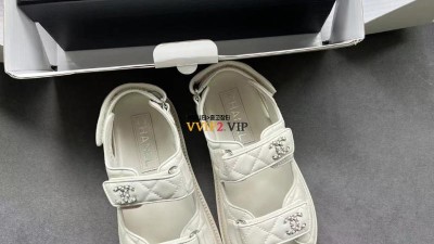 샤넬 CHANEL 벨크로 샌들 블랙/화이트 G35927 SIZE 35~40 검수사진 #차차샵