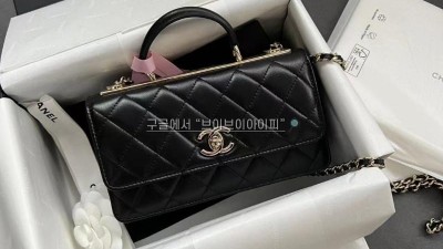 샤넬 CH 트렌드CC 탑핸들 WOC 블랙 금장 CH41BG178 [사이즈] 19.3x12x3.5cm 검수사진 #티무역