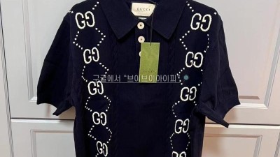 구찌 GUCCI 폴로 니트 코튼 반팔 SIZE S M L XL 검수사진