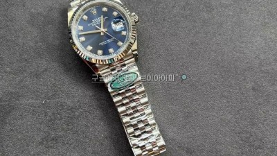 로렉스 롤렉스 데이저스트36mm 텐포인트 쥬빌레 텍스쳐다이얼 자개/블루/블랙 36x11.5MM + Asian 3235 rolex clone automatic movement at 28800vph 무브먼트 + 904L 검수사진 #클린공장