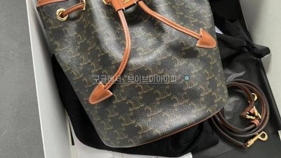 셀린느 CELINE 클라라백 트리오페 캔버스 버킷백 116882FQM 04LU 검수사진