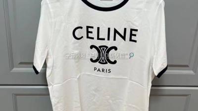 셀린느 CELINE 트리오페 코튼 저지 여성 클래식 반팔 티셔츠 01NB 2X872671Q 01NB [사이즈] XS S M L 검수사진
