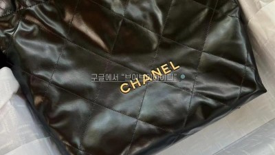 샤넬 CHANEL 22백 투투백 블랙 금장 미듐 AS3261 39x42x8cm 검수사진 #지존샵