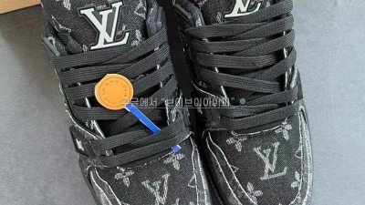 루이비통 LOUIS VUITTON LV 모노그램 데님 트레이너 남여공용 스니커즈 3컬러 [사이즈] 여성 35~41 / 남성 38~45 검수사진 #차차샵