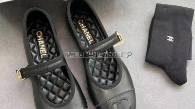 샤넬 24SS 코튼 실크 메리제인 플랫슈즈 블랙 G45503 [사이즈] 35~40 검수사진 #폭스샵