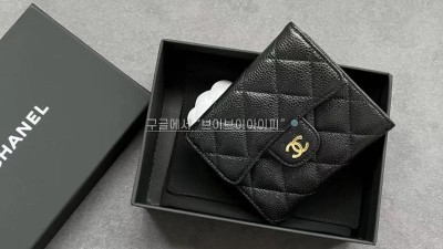 샤넬 CHANEL 클래식 CC로고 캐비어 플랩 반지갑 블랙 금장 AP0231 검수사진 #티무역