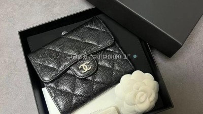 샤넬 CHANEL 클래식 반지갑 똑딱이 플랩 지갑 은장 AP0231 검수사진 #지존샵