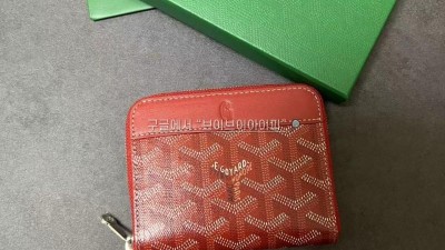 고야드 마티뇽 여성 미니 동전 지퍼 카드지갑 검수사진