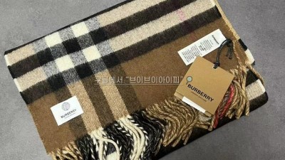 BURBERRY 버버리 24 Contrast Check Cashmere Scarf 8045329 체크 캐시미어 스카프 머플러 @ 100% 캐시미어 검수사진 #vvip공장