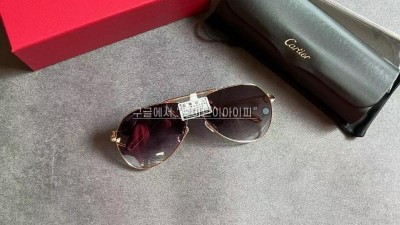 Cartier 까르띠에 라이트 파일럿 쉐이프 선글라스 Ct0110s 009 60 검수사진