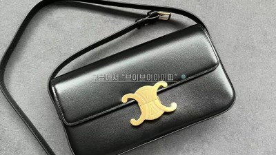셀린느 CELINE 트리오페 샤이니 카프스킨 숄더백 블랙 194143BF438NO [사이즈] 20x10x4cm 검수사진 #vvip공장