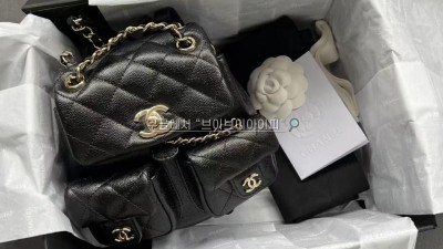 샤넬 CHANEL 24SS 공방컬렉션 듀마 백팩 스몰 더블 투포켓 체인 캐비어 블랙 AS3787 [사이즈] 16.5*17.5*10cm 검수사진 #지존샵