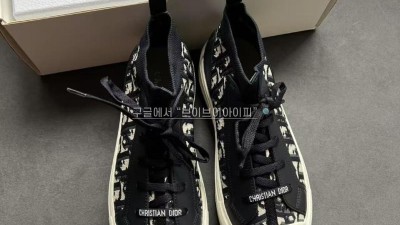 디올 DIOR 워크앤디올 플랫폼 스니커즈 하이탑 여성 운동화 KCK389CHK SIZE 35~40 검수사진