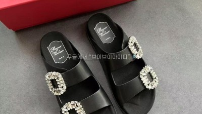 로저비비에 SLIDY 비브 스트라스 샌들 3컬러 RVW45839610TPK156F B0711373982 35~39 굽 3cm 검수사진 #차차샵