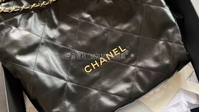 샤넬 CHANEL 22백 투투백 블랙 금장 미듐 AS3261 39x42x8cm 검수사진 #지존샵
