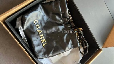 샤넬 CHANEL 22백 투투백 미니 금장 블랙 AS3980 검수사진 #지존샵