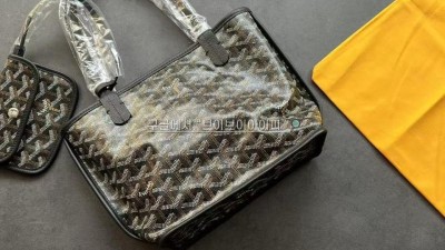 고야드 GOYARD 미니앙쥬 앙주백 블랙 양면 토트백 AMAANJOU MINI [사이즈] 20x10cm 검수사진 #vvip공장
