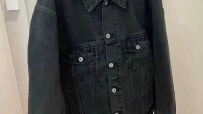 #검수사진 na샵옷가게 발렌시아가 오버핏 백로고 데님 자켓 SIZE S M L