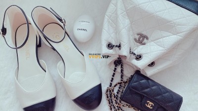 샤넬 오픈토 메리제인 스트랩 플랫 슈즈