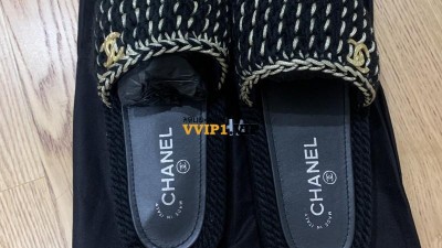 여우네 샤넬 니트 꼬임 슬리퍼
