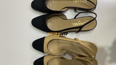 해피 샤넬 슬링백 플랫 블랙