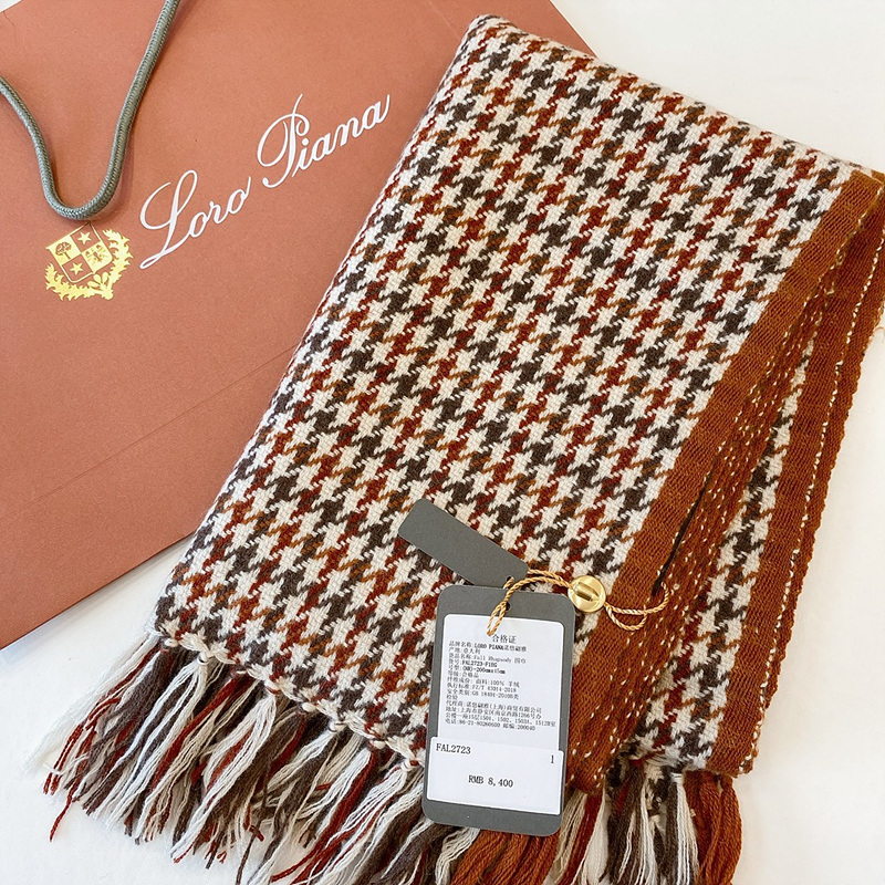로로피아나 Loro piana 하운드투스 캐시미어 머플러 SIZE 45*200cm # 캐시미어 100% ☆☆☆☆☆
