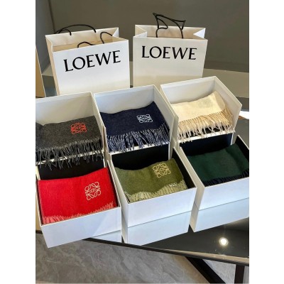 로에베 LOEWE 머플러 스카프 SIZE 30*180cm # 울 90% + 캐시미어 10% ☆☆☆☆☆
