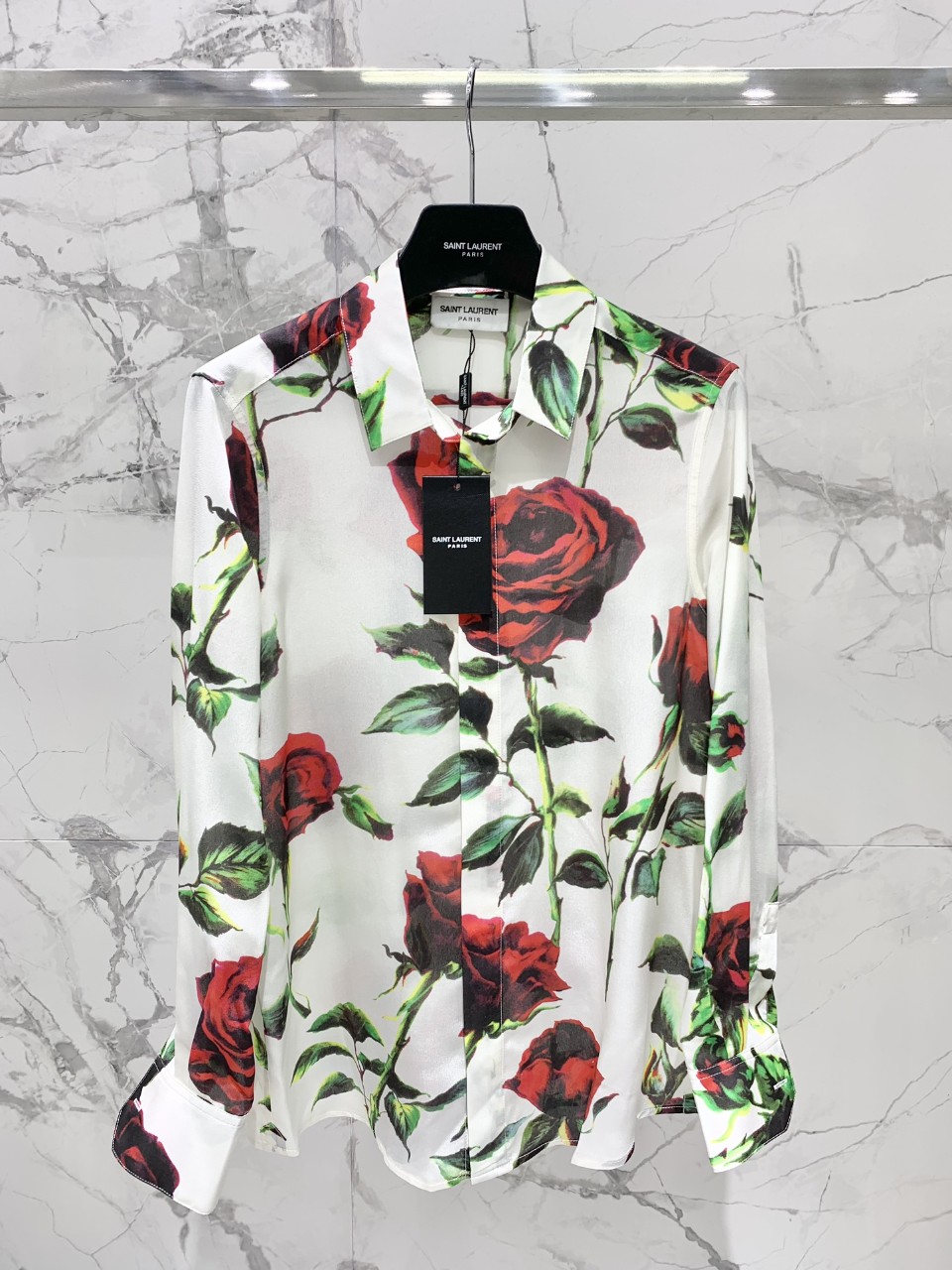 생로랑 SAINT LAURENT 실크 셔츠 SIZE S M L ☆☆☆☆☆