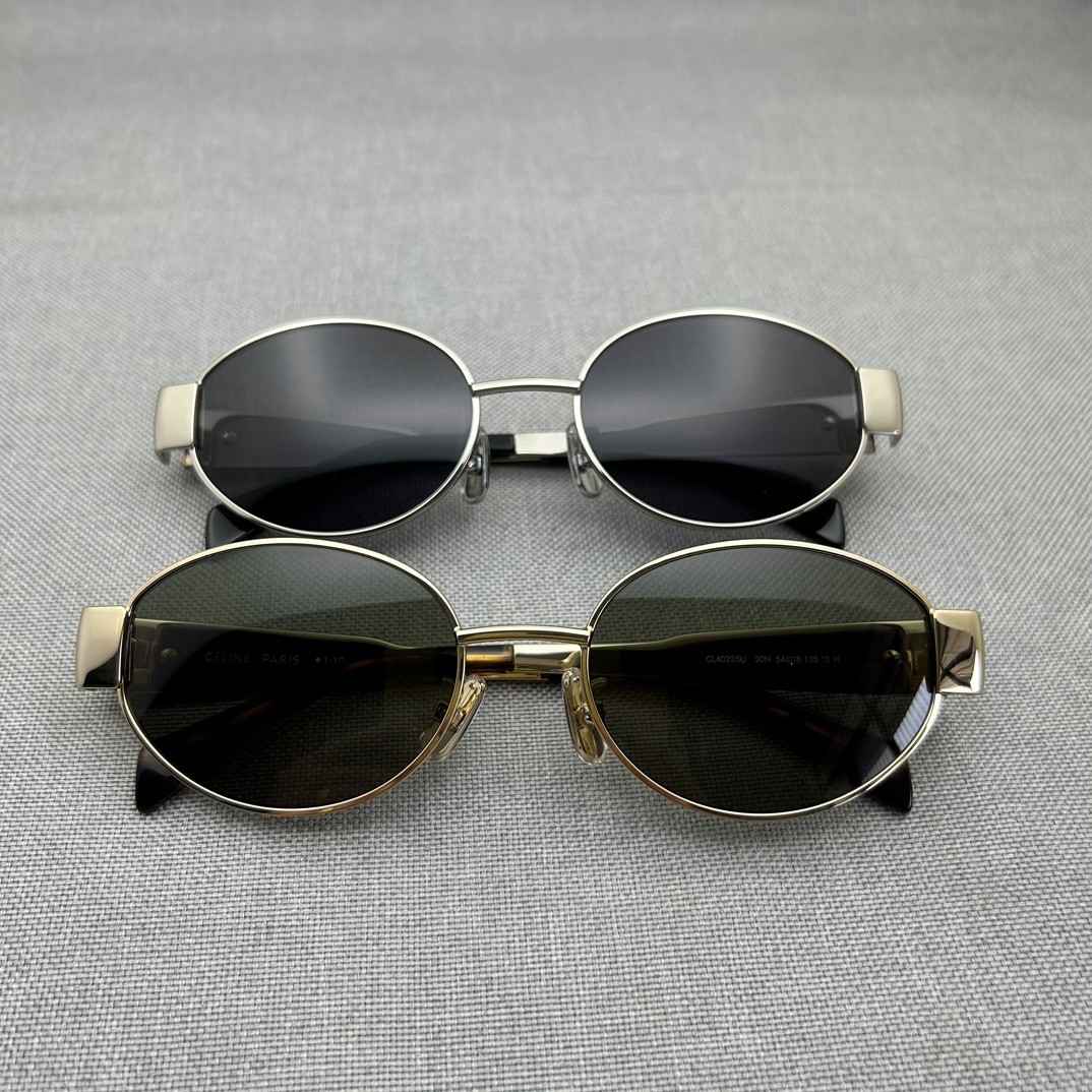 CELINE 셀린느 CL40235U Triomphe 매탈 선글라스 안경 금테 안경테 그린 렌즈 SIZE 54-18-135 ☆☆☆☆☆ #vvip공장