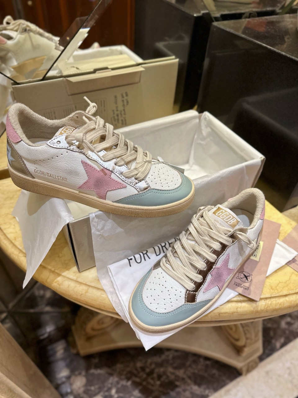 골드구스 볼스타 핑크&블루 스니커즈 운동화 SIZE 35~40 ☆☆☆☆☆ #해피샵