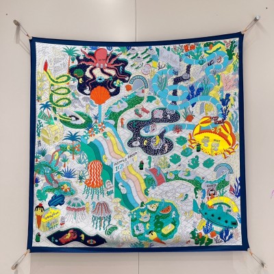 에르메스 HERMES 24 실크 스카프 [사이즈] 90*90cm @ 100% 실크