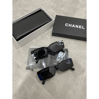 CHANEL 샤넬 22A CC 로고 렌즈 사각 선글라스 블랙/핑크/블루 A71473 X08101 S7267 #vvip공장