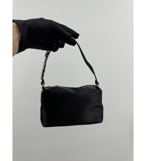알렉산더왕 Alexander Wang HEIRESS 크리스탈 로고 새틴 파우치 #vvip공장
