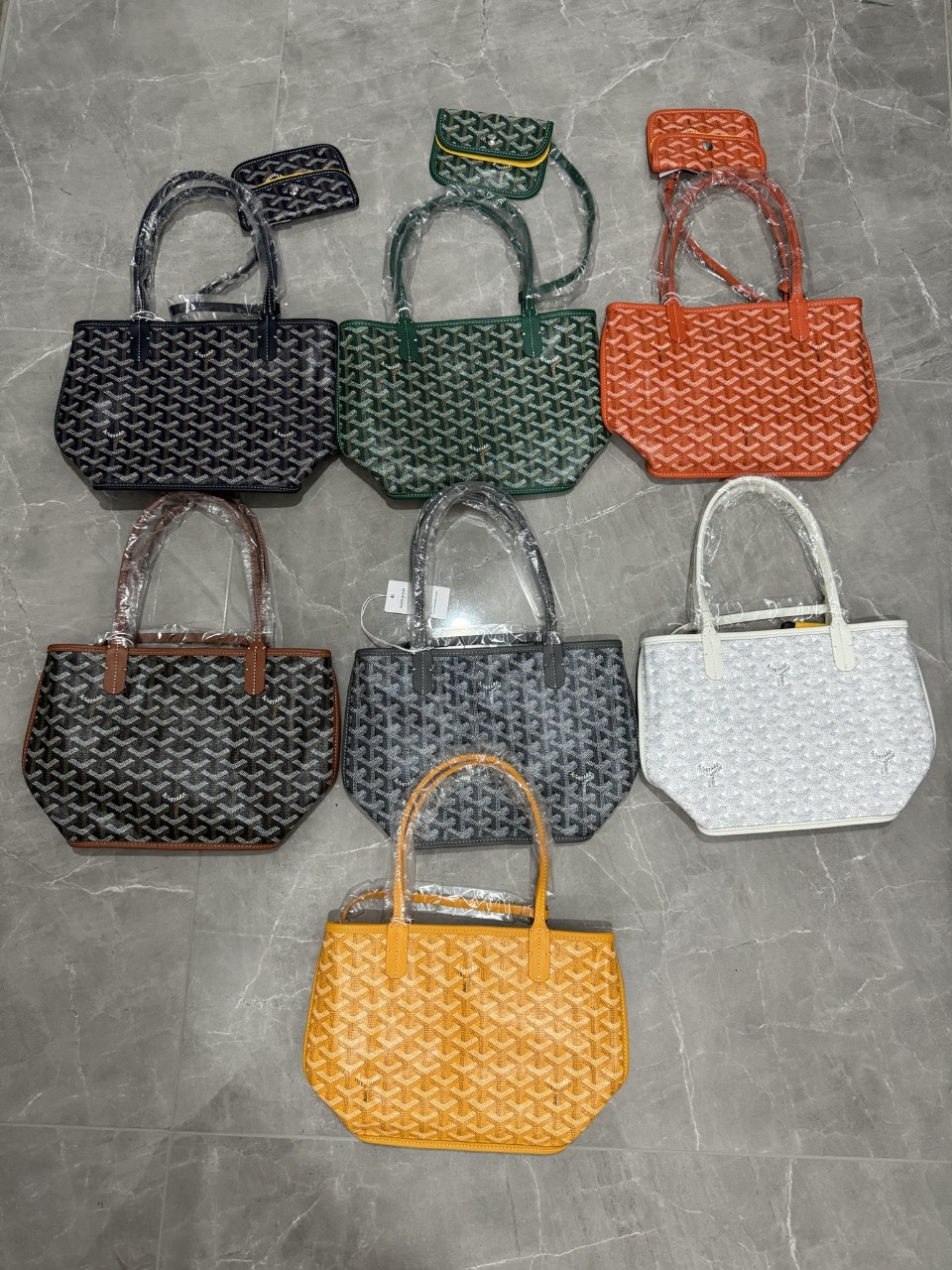 고야드 GOYARD 미니앙쥬 앙주백 그린, 그레이, 블랙탄, 네이비, 블랙, 화이트, 옐로우, 오렌지, 양면 토트백 AMAANJOU MINI [사이즈] 20x10cm #vvip공장