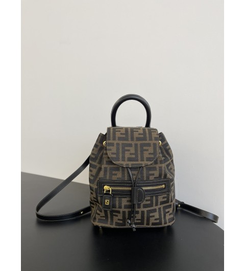 펜디 FENDI FF 자카드 패브릭 백팩 [사이즈] 18.5x24x10cm #boxini