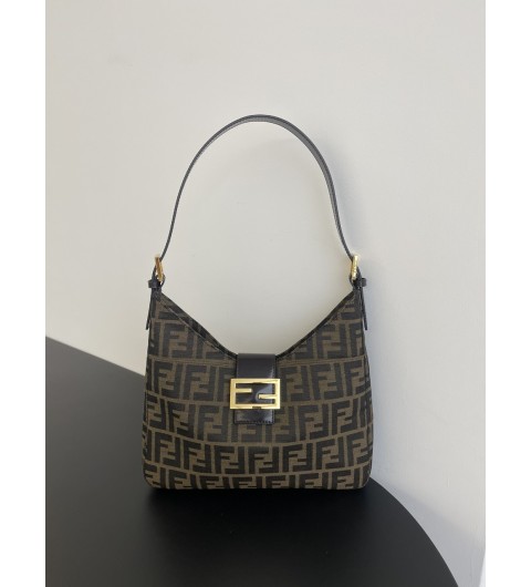 펜디 FENDI FF 자카드 패브릭 주카 호보백 [사이즈] 29x25x4cm #boxini